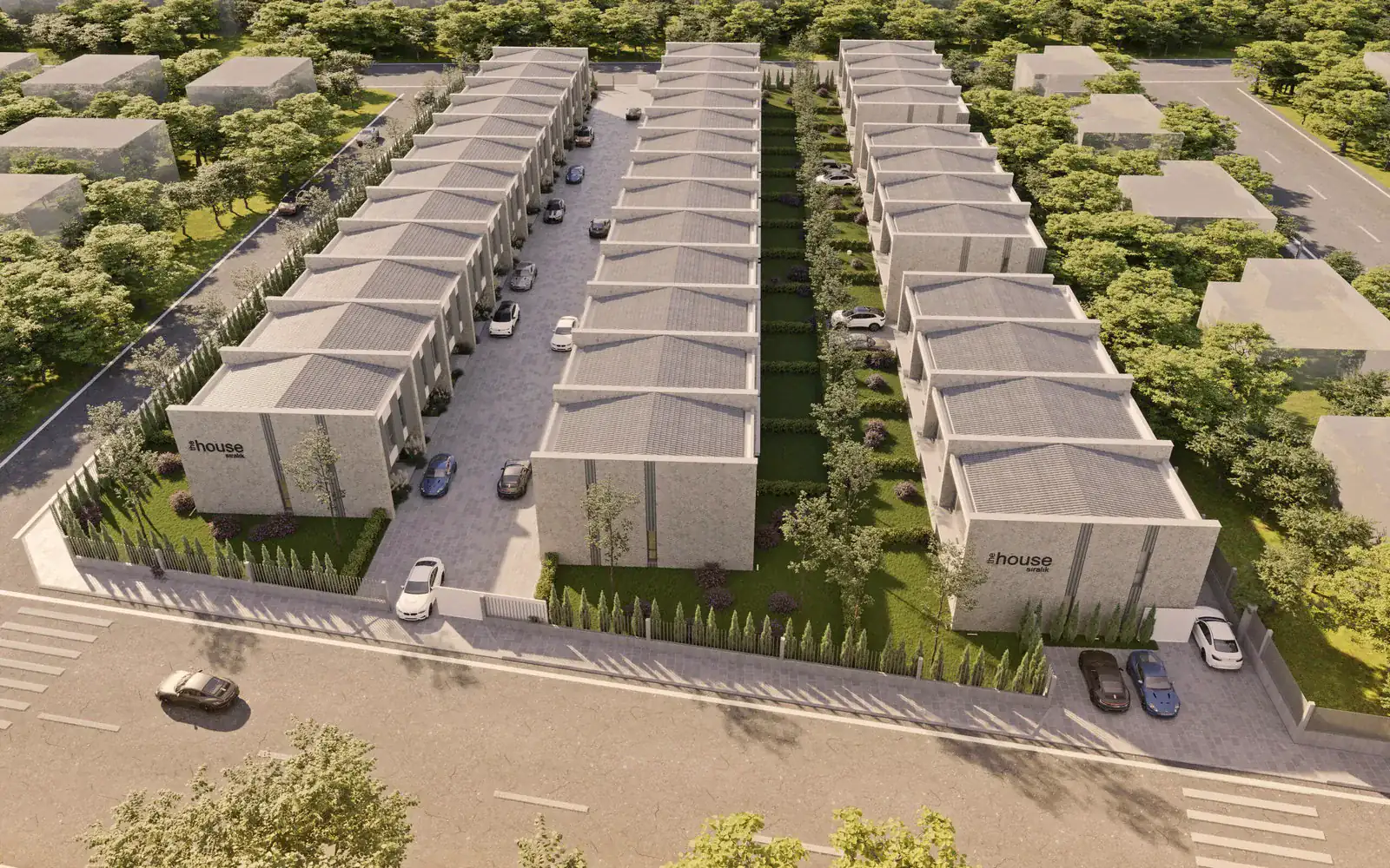 Cahit Vuruş Yapı villa projesi bahçe görünümü